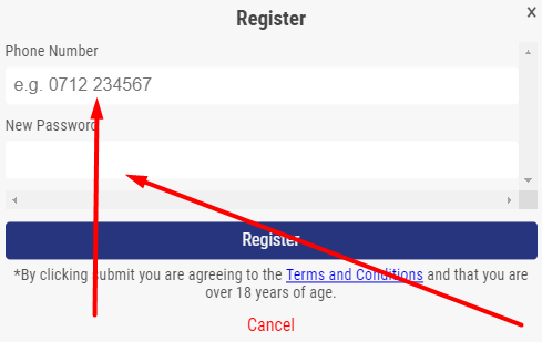 betika login registration online